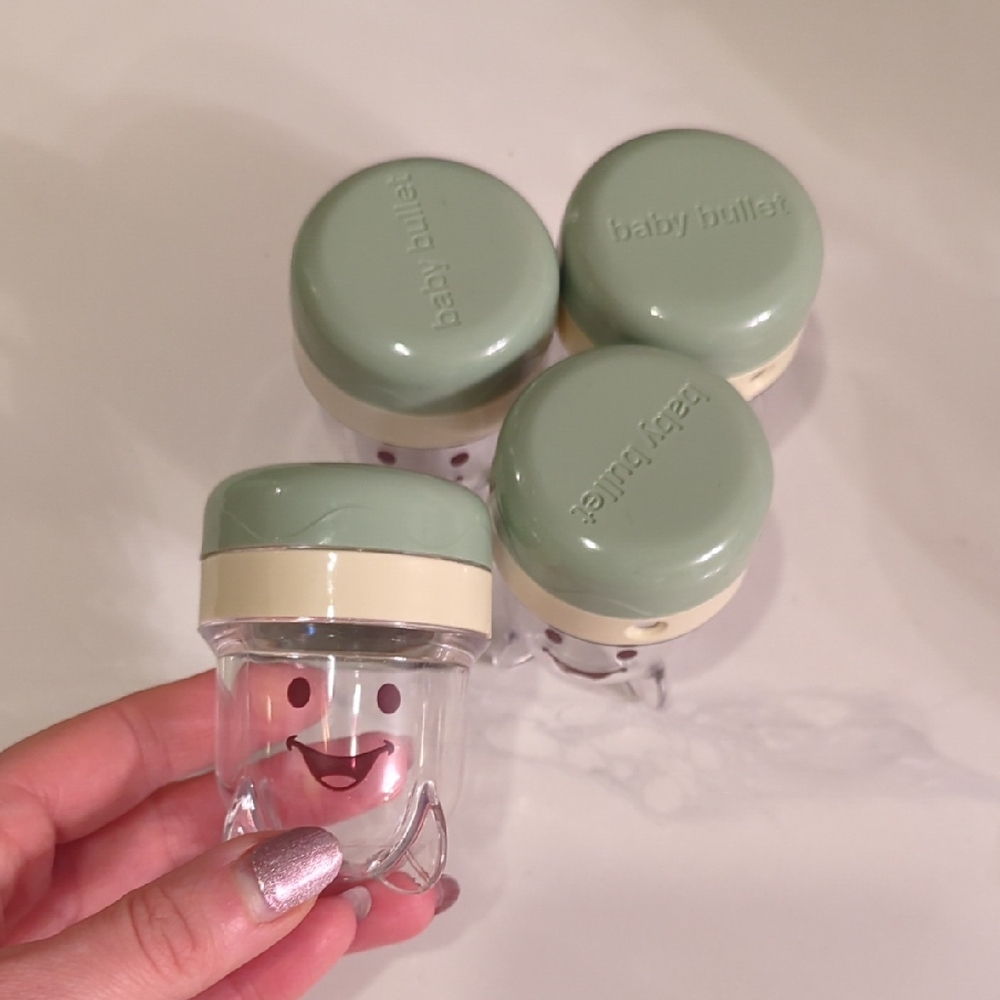 4 Baby Bullet Snack Green Storage Cups